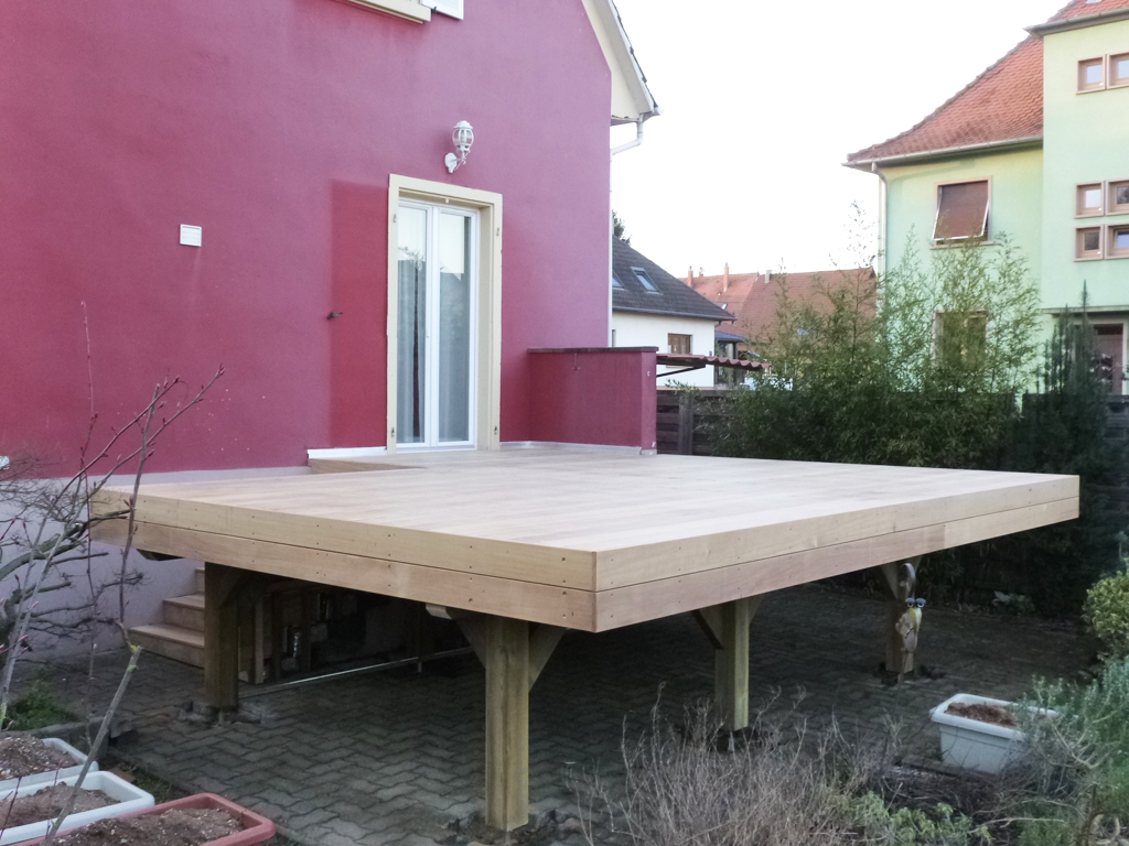 et pose de terrasses sur pilotis en bois en Alsace à Strasbourg et pose de terrasses sur pilotis en bois en Alsace à Strasbourg
