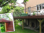 terrasse en bois sur piloti