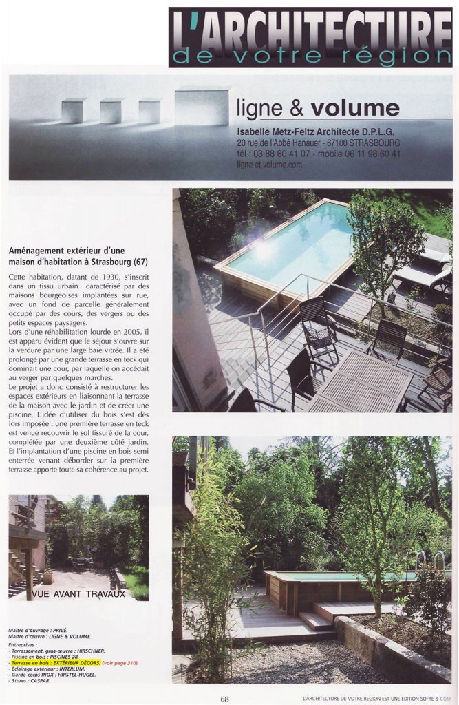 Extérieur décors collabore avec le cabinet d'architecte 